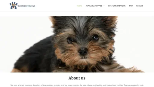 A screenshot of Bryanlesleyteapups.com