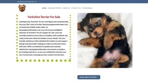 A screenshot of Buypuppiesonlinesales.com