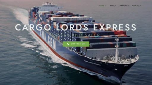 A screenshot of Cargolordsexpress.com