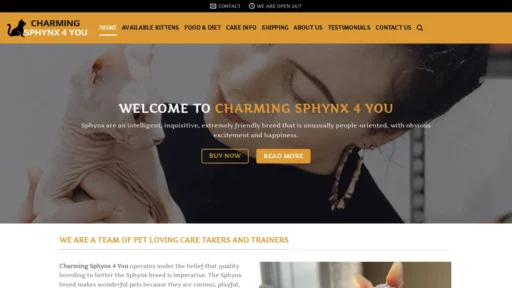 A screenshot of Charmingsphynx4you.com