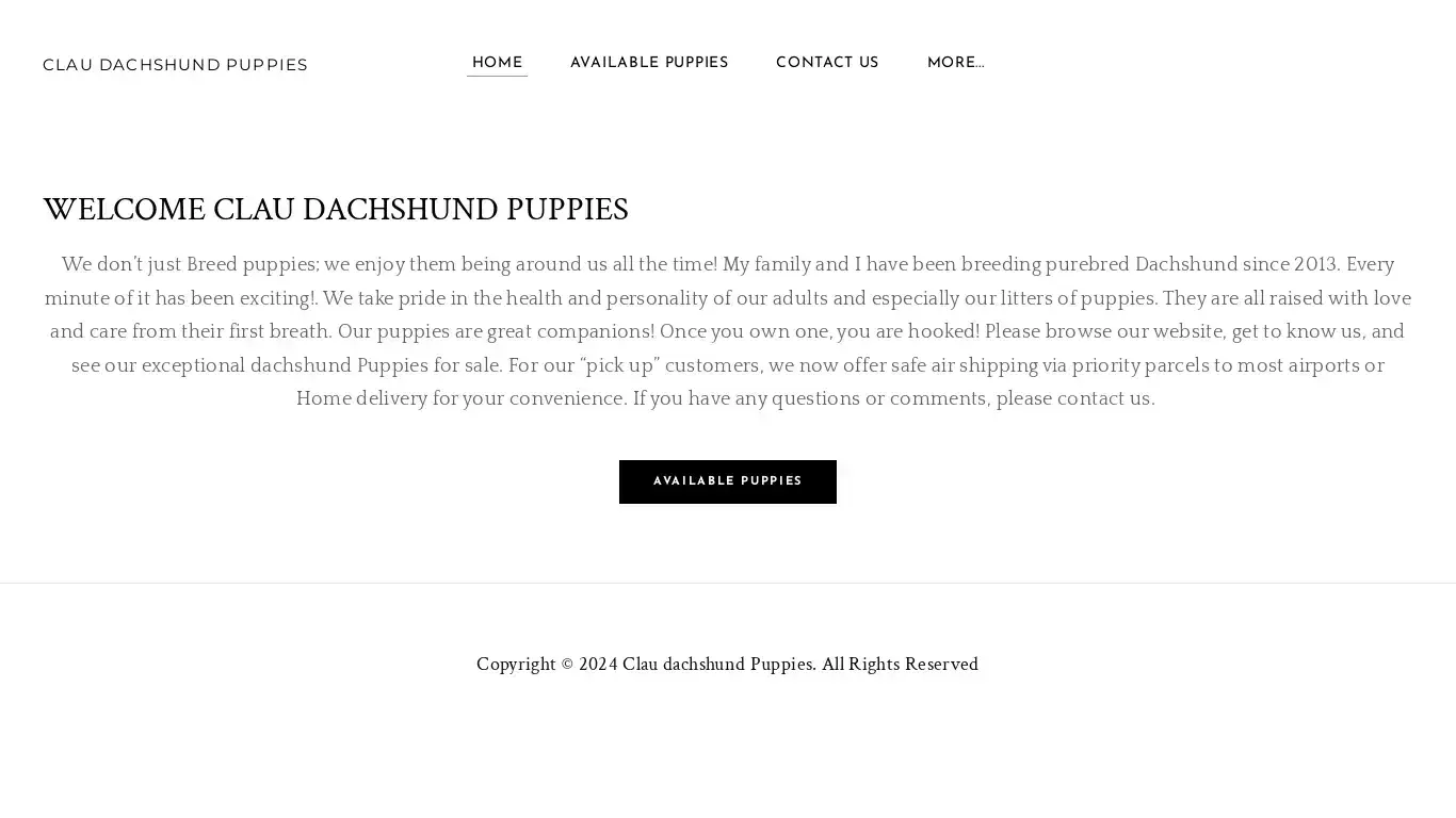 is CLAU DACHSHUND PUPPIES - Home legit? screenshot