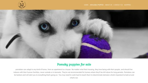 A screenshot of Cutepomskyhome.com