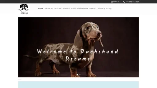 A screenshot of Dachshunddreams.com