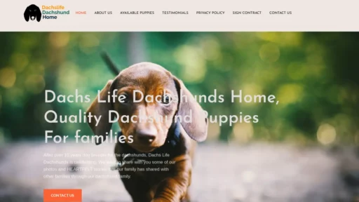 A screenshot of Dachslifedachshundhome.com