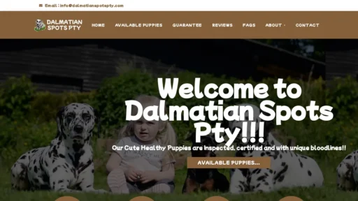 A screenshot of Dalmatianspotspty.com