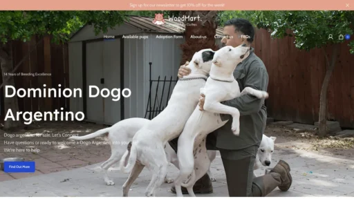A screenshot of Dominiondogargentino.com