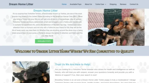 A screenshot of Dreamhomelitterss.com