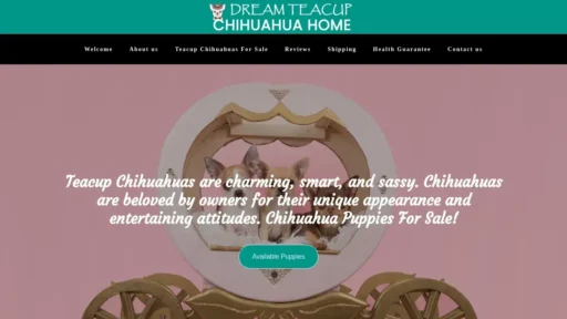 A screenshot of Dreamteacupchihuahuahome.com