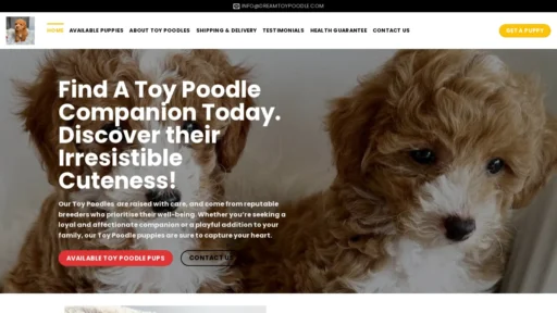 A screenshot of Dreamtoypoodle.com