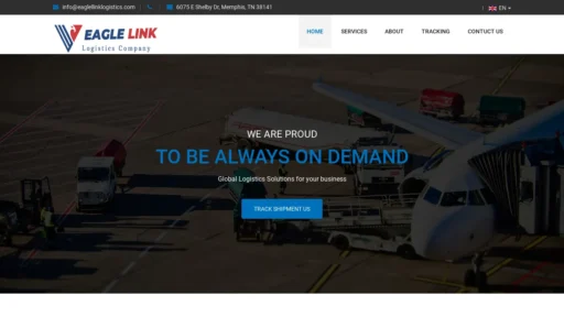 A screenshot of Eaglellinklogistics.com