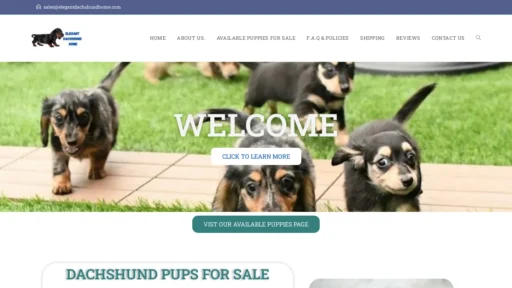A screenshot of Elegantdachshundhome.com