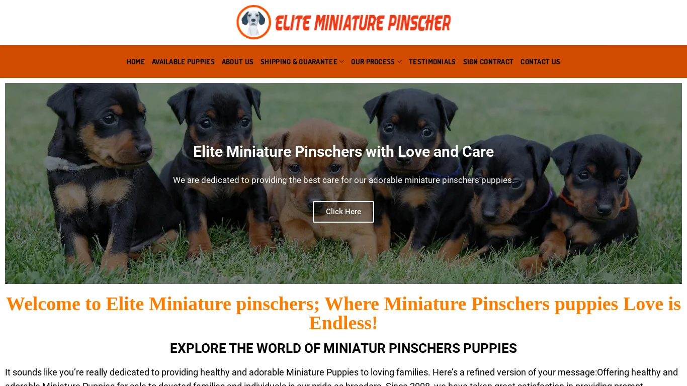 is eliteminiaturepinschers.com legit? screenshot