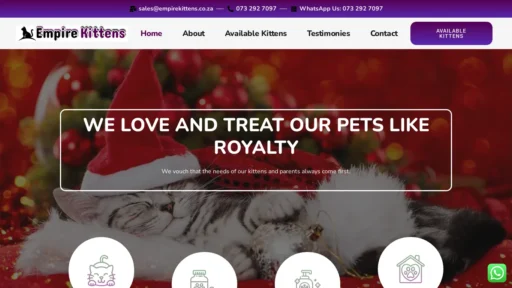 A screenshot of Empirekittens.co.za