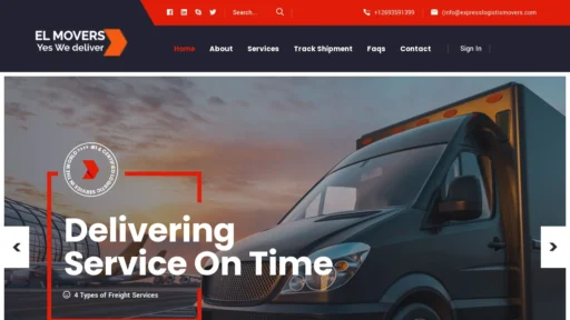 A screenshot of Expresslogistismovers.com