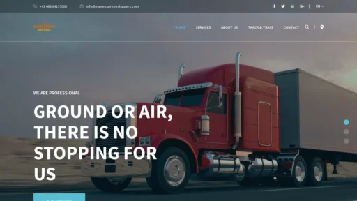 A screenshot of Expressprimeshippers.com