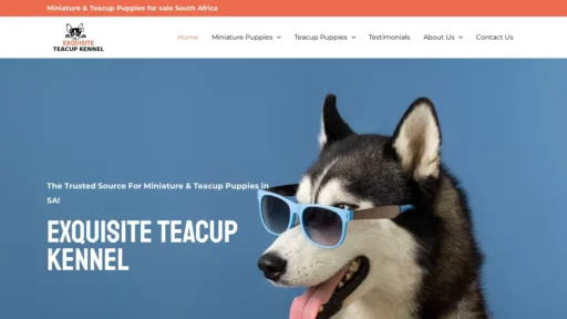 A screenshot of Exquisiteteacupkennel.co.za