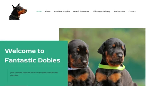 A screenshot of Fantasticdobies.com