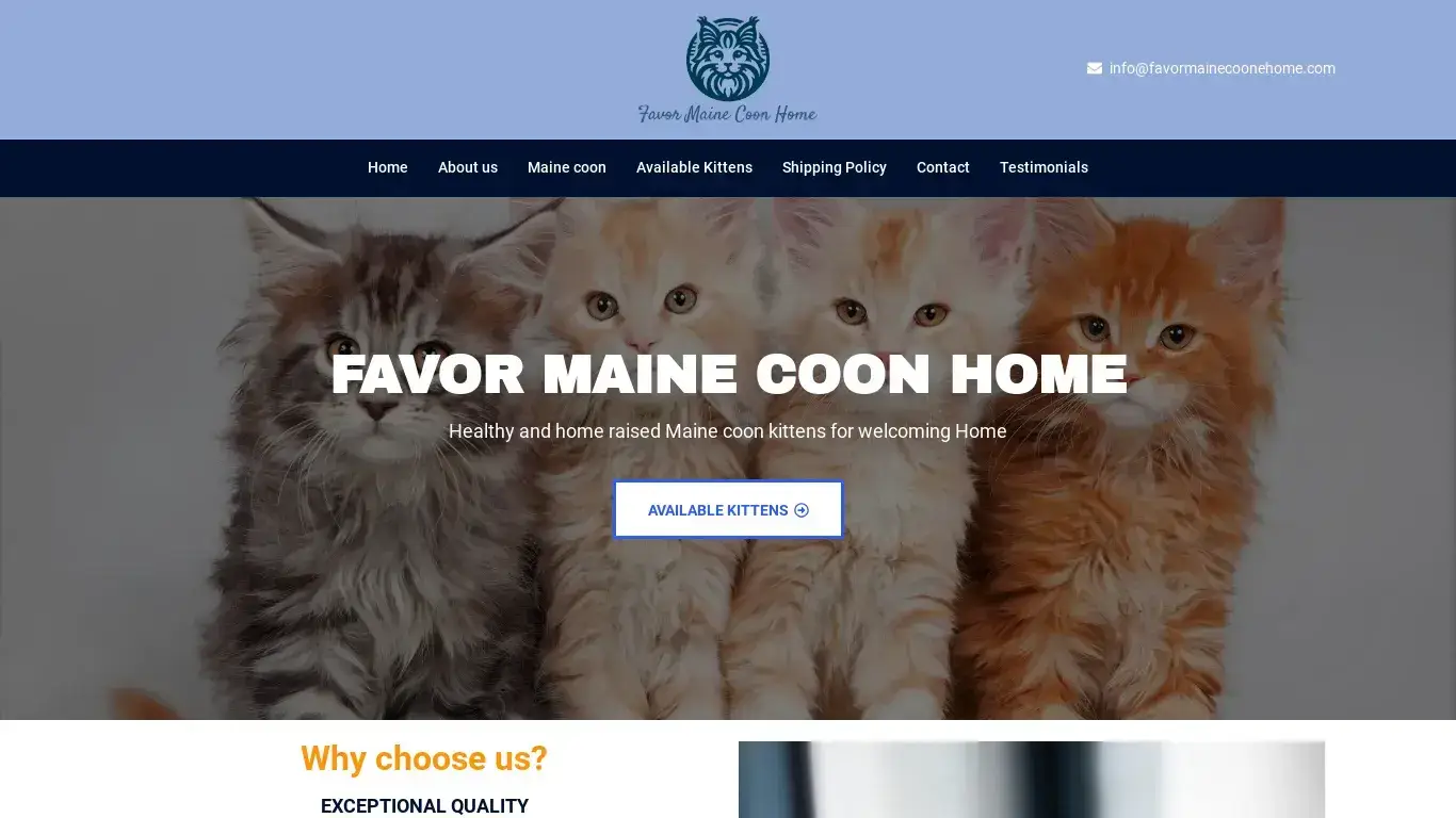 is favormainecoonehome.com legit? screenshot