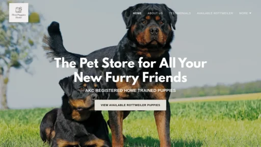 A screenshot of Flexipuppieshome.com