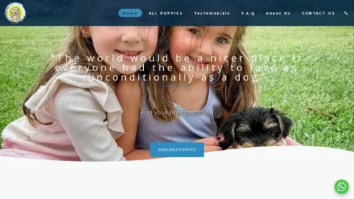 A screenshot of Flowergardenpuppies.co.za