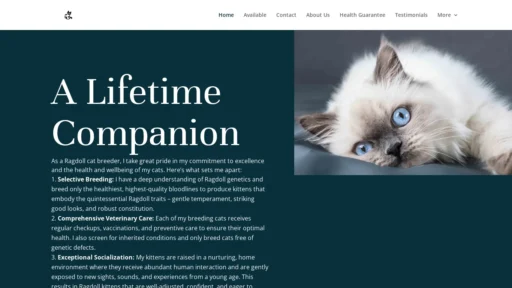 A screenshot of Fluffyragdollcuties.com