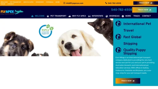A screenshot of Flyapexus.com