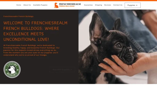 A screenshot of Frenchiesrealm.com