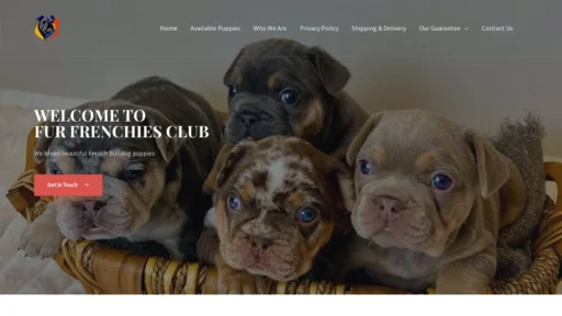 A screenshot of Furfrenchiesclub.org