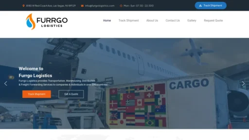 A screenshot of Furrgologistics.com