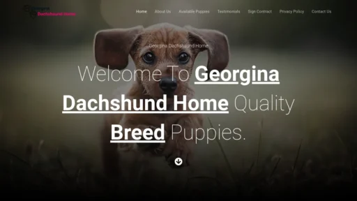 A screenshot of Georginadachshsundhome.com
