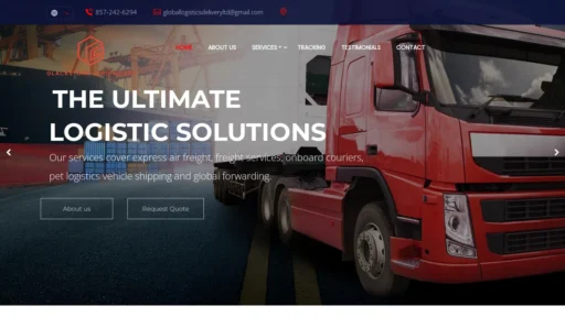A screenshot of Glackstonelogisticltd.com