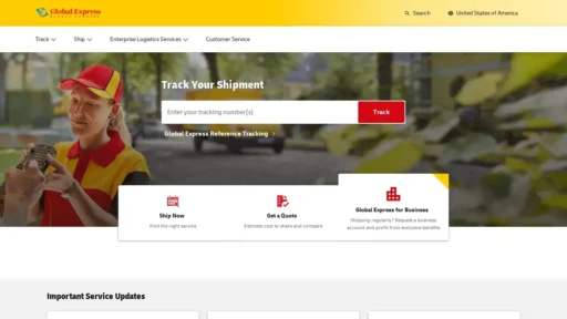 A screenshot of Global-express.co