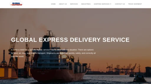 A screenshot of Globalexpressdeliveryservice.online
