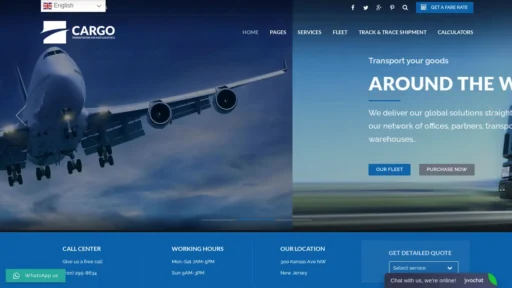 A screenshot of Globallogisticscentral.com
