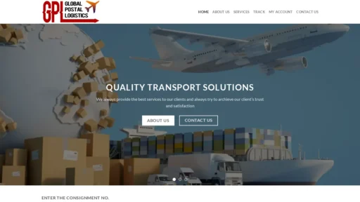 A screenshot of Globalpostallogisticss.com