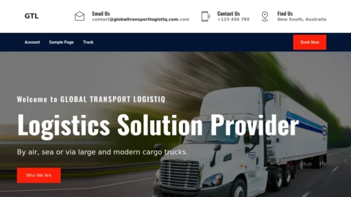 A screenshot of Globaltransportlogistiq.com