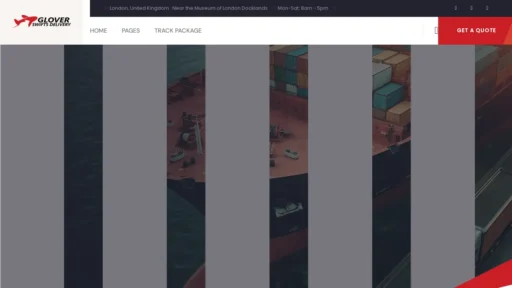 A screenshot of Gloverswiftsdelivery.com
