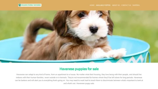 A screenshot of Goldenfamilycompanions.com