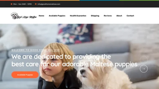 A screenshot of Goodhomemaltese.com