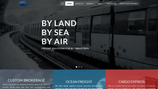 A screenshot of Goworldcargologistics.com