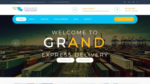 A screenshot of Grandexpressdeliveryservice.com