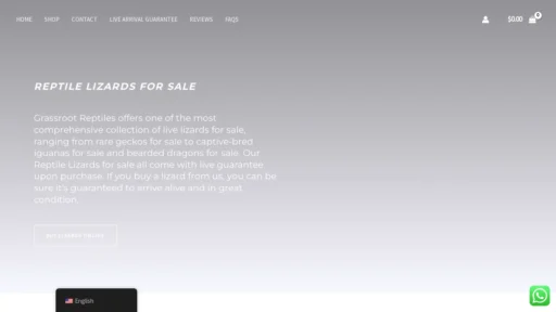 A screenshot of Grassrootreptiles.com