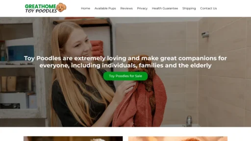 A screenshot of Greathometoypoodles.com