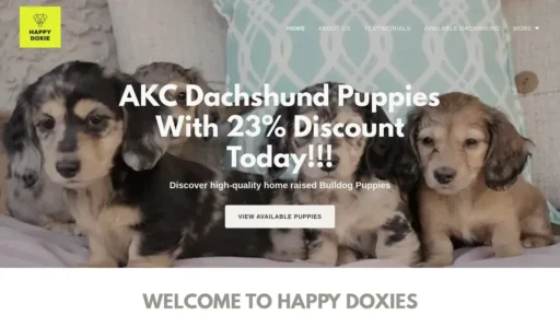 A screenshot of Happydoxies.com
