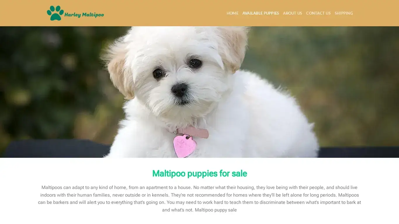 is harleymaltipoopp.com legit? screenshot