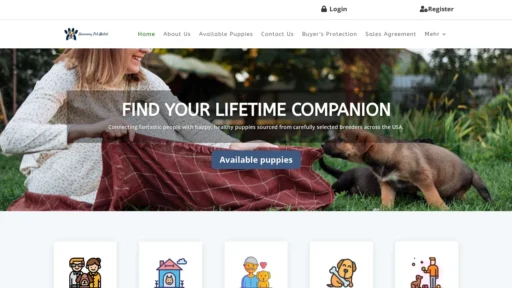 A screenshot of Harmonypetmatch.com