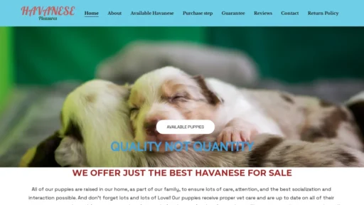 A screenshot of Havanesepleasures.com