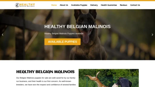 A screenshot of Healthybelgianmalinois.com