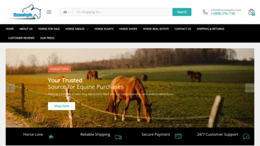 A screenshot of Horsetophia.com