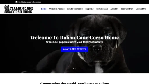 A screenshot of Italiancancorsohome.com
